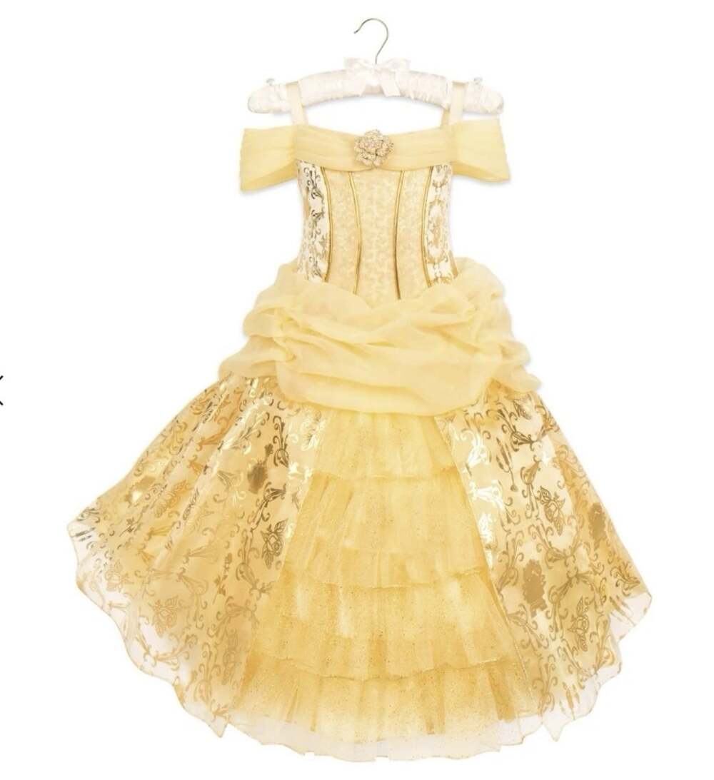 Disney Parks Princess Belle Costume Dress Designer Collection Sz 7/8 EUC
